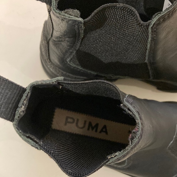 Women's Black Leather Ankle Boots - Picture 11 of 12